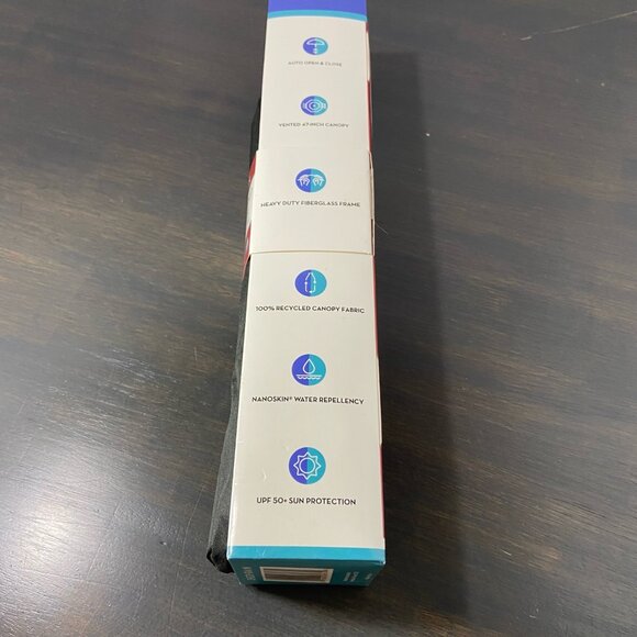 ShedRain Vented Wind Umbrella – Auto Open/Close – 47" – Black – NEW - Picture 6 of 6